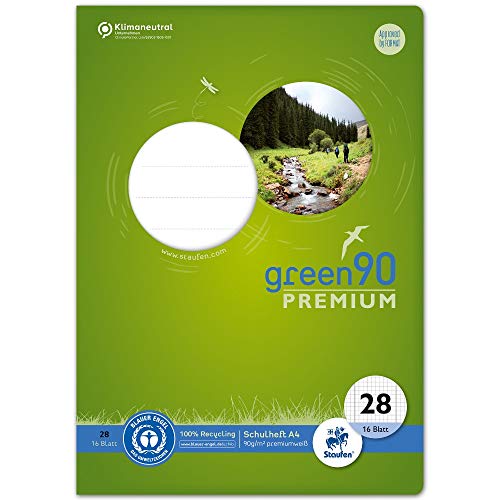 Staufen Green Heft - DIN A4, Lineatur 28 (5mm kariert mit... - Sports & Fitness Amazon Allemagne à 1.50€