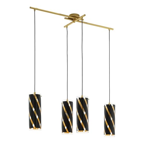 EGLO Pendellampe Pinto Nero 1, 4 flammige Pendelleuchte... - Maison & Cuisine Amazon Allemagne à 91.60€