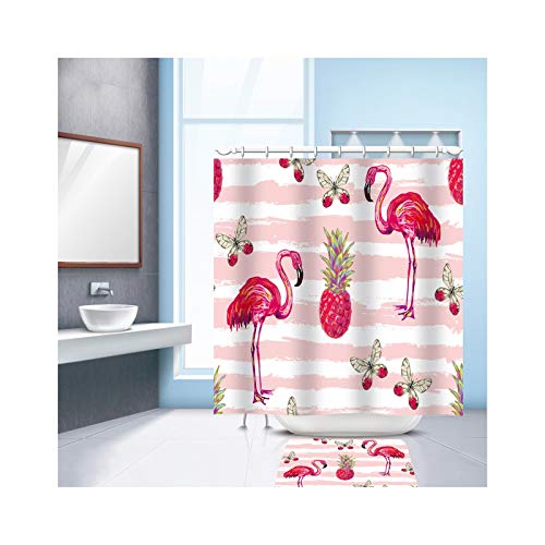 KnSam Flamingo 3D Shower Curtain with 12 Curtain Hooks... - Sports & Fitness Amazon Royaume-Uni à 18.30€