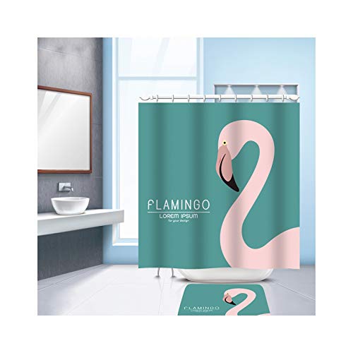 KnSam Flamingo 3D Shower Curtain with 12 Curtain Hooks... - Sports & Fitness Amazon Royaume-Uni à 17.43€