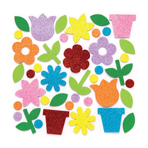 Baker Ross Autocollants pailletés jardin à fleurs - lot de... - Jouets & Jeux Amazon France à 5.45€