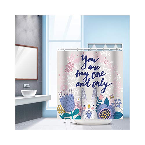 KnSam Shower Curtain with 12 Curtain Hooks Bunny 3D Water... - Sports & Fitness Amazon Royaume-Uni à 16.56€