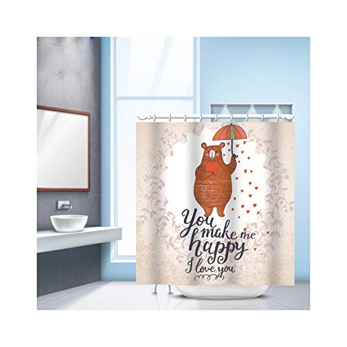 KnSam Shower Curtain with 12 Curtain Hooks Bunny 3D Water... - Sports & Fitness Amazon Royaume-Uni à 16.56€