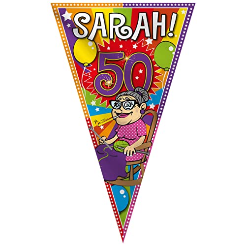 Folat 22480 Wimpelkette zum 50. Geburtstag, Sarah, Super... - Amazon Germany à 7.57€