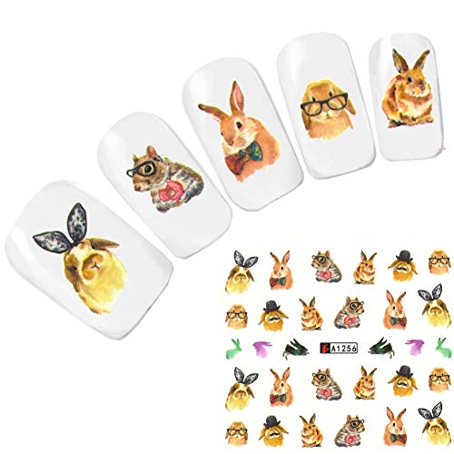 JUSTFOX - Tattoo Nail Art Aufkleber Häschen Bunny Nagel... - Beauté & Parfums Amazon Allemagne à 1.49€