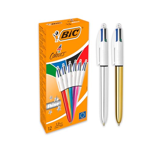 BIC 4 Colours Shine Retractable Ballpoint Pens, Medium... - Sports & Fitness Amazon UK à 18.13€