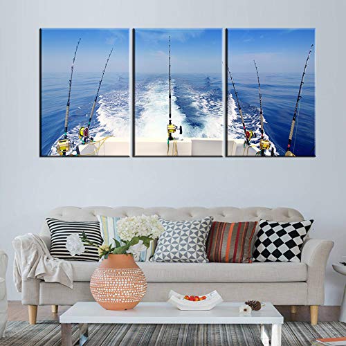 Mookou American Fishing Paintings Impression sur Toile HD... - Auto & Moto en promo à 75.41€