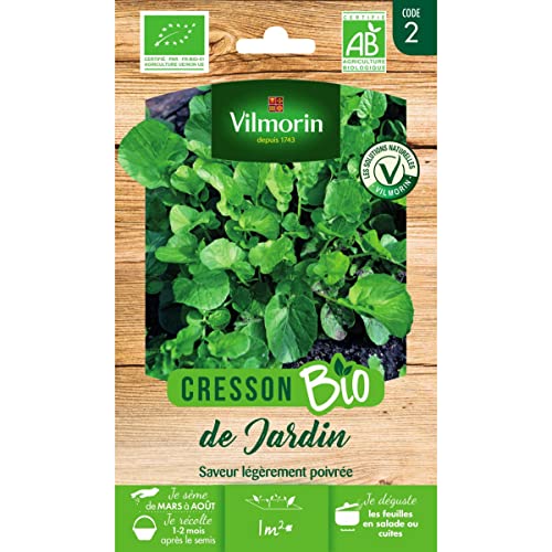 Vilmorin-3520742-CRESSON DE JARDIN BIO VL 2 - Jardin & Extérieur Amazon France à 5.29€