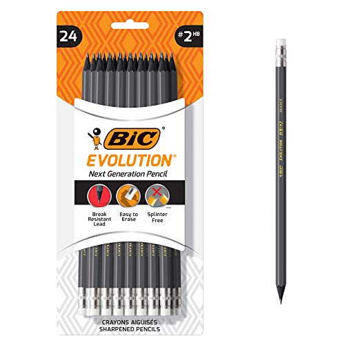 BIC Evolution Cased Pencil, #2 Lead, Gray Barrel, 24-Count en promo à 16,14€ (-72%) sur Amazon FR