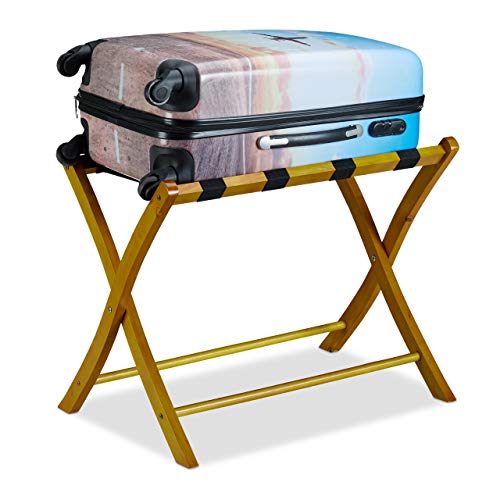 Relaxdays Wooden Luggage Rack, Foldable Suitcase Storage... - Maison & Cuisine Amazon Royaume-Uni à 38.36€