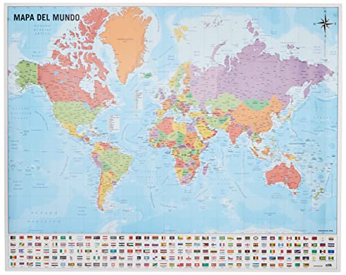 Erik - Mini Carte du Monde - Espagnol - Papier Glacé... - Deal du jour à 4.50€
