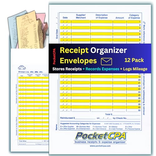 PocketCPA Organizador de recibos y sobres de gastos... - Amazon Espagne à 8.16€