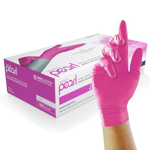 UNIGLOVES Magenta Pearl Nitrile Examination Gloves... - Maison & Cuisine Amazon Royaume-Uni à 5.25€