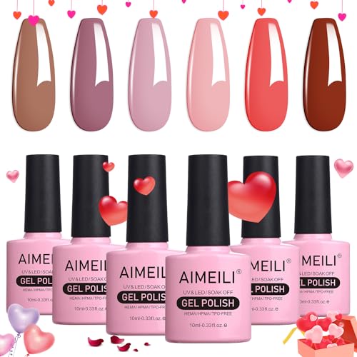 AIMEILI Gel Nail Polish Set Soak Off UV LED Gel Polish... - Beauty & Fragrances Amazon UK à 6.99€