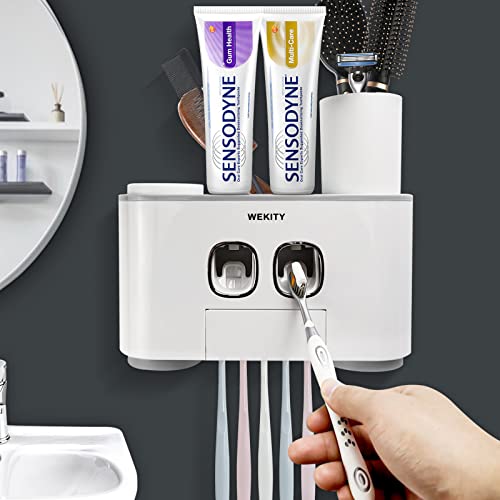 WEKITY Toothbrush Holder Wall Mounted, Multifunctional... - Vente Flash Amazon -61%