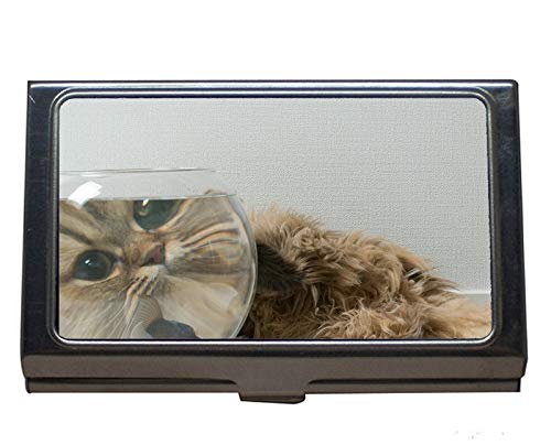 Professional Business Card Case,Cat Stainless Steel Card... - Animalerie Amazon Royaume-Uni à 6.99€