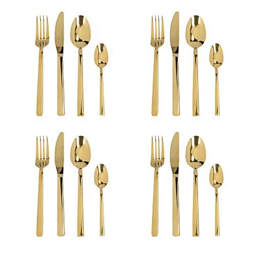 Mikasa Gold 16 Piece Cutlery Set, Boxed - Bon plan à 14.61€