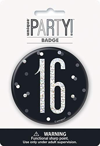 Round Prismatic 16th Birthday Badge | Party Accessories |... - High-Tech & Électronique en promo à 1.09€