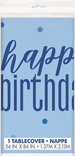 Glitz Blue & Silver Happy Birthday Plastic Table Cover... - Maison & Cuisine Amazon Royaume-Uni à 2.20€