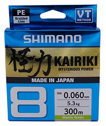 Shimano Kairiki 8, 300 Meter, Mantis Verde 0.350 mm/39.5... - Sports & Fitness Amazon Espagne à 21.99€
