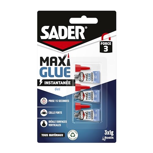 Sader Maxiglue Gel – Super Glue Universelle – Tous... - Sports & Fitness Amazon France à 2.33€