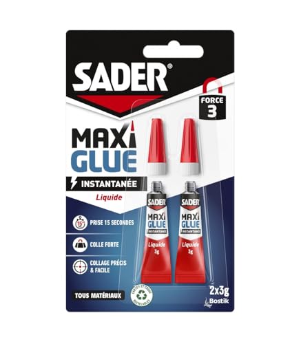 Sader Maxiglue Liquide – Super Glue Universelle – Tous... - Sports & Fitness Amazon France à 2.72€