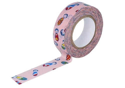 Cinta adhesiva masking tape washi kokeshi rosa 15mm.x15m. - Sports & Fitness Amazon Espagne à 3.19€