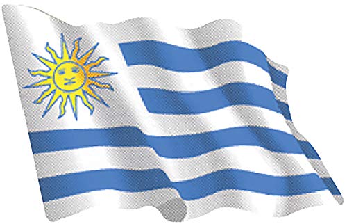 Pegatina Bandera Ondeante Uruguay pequeña 65x50 mm. - Maison & Cuisine Amazon Espagne à 1.60€