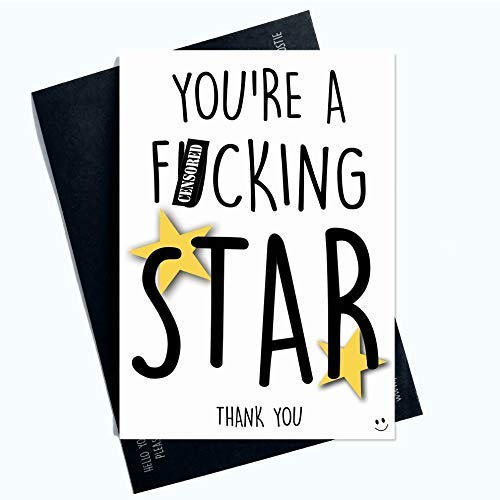 Thank You Adult Cards Funny Greeting Cards for Him... - Tech & Electronics Amazon UK à 2.64€