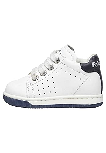 Falcotto Baskets lacées en Nappa Bicolore, Blanc 22 - Mode & Vêtements Amazon France à 43.03€