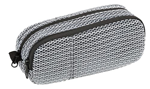 Idena 20077 - Stifte-Etui Mesh, 2 Fächer, grau, 1 Stück - Fournitures Bureau Amazon Allemagne à 2.99€