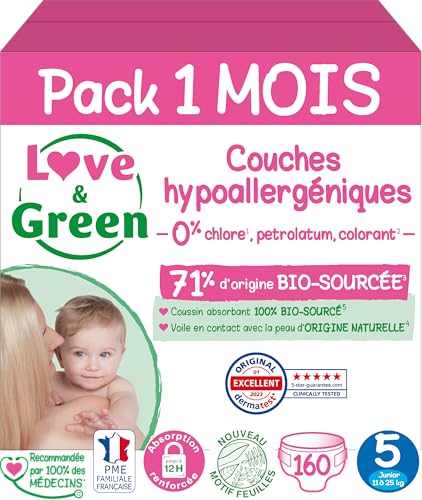 Love & Green - Couches Bébé Saines et Ecologiques - Taille... - Bébé & Puériculture Amazon France à 47.76€