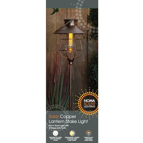 Noma Solar Copper Lantern Stake Light (Pack of 1) - Maison & Cuisine Amazon Royaume-Uni à 24.00€