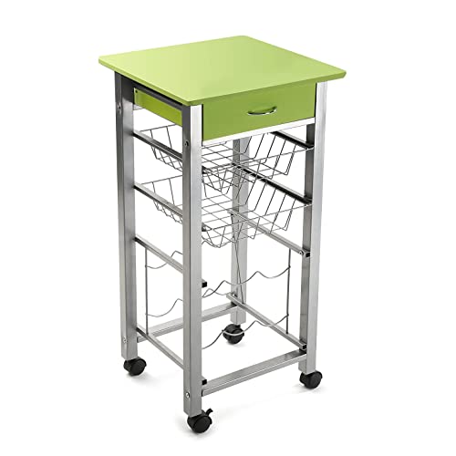 Versa Leicester Kitchen Trolley with Wheels, Drawers and... - Home & Kitchen Amazon UK à 39.85€