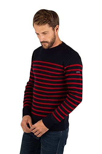 Armor Lux Pull Marin à Boutons en Ivoire végétal PAIMPOL en promo à 55,80€ (-53%) sur Amazon FR