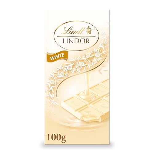 Lindt LINDOR White Chocolate Bar - 100 G - The Perfect... - Pet Supplies Amazon UK à 1.39€