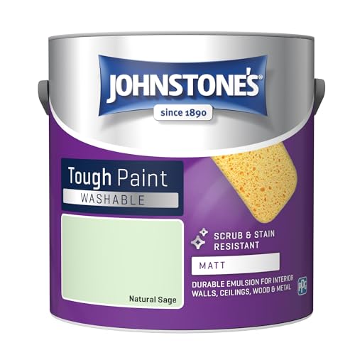 Johnstone's - Washable Paint - Natural Sage - Matt Finish... - Maison & Cuisine Amazon Royaume-Uni à 14.74€