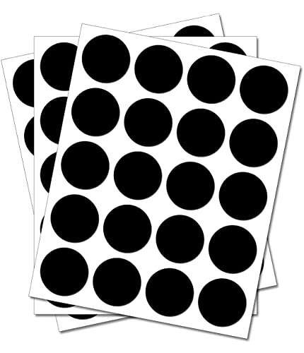 25 Round Black Circles - Removable Self Adhesive Waterproof... - Jouets & Jeux Amazon Royaume-Uni à 1.59€