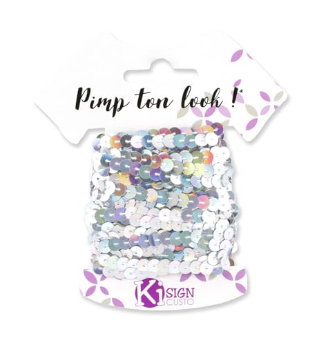 Ruban de sequins 'Ki-Sign - Pimp ton look!' Argent 6 mm x 6... - Loisirs Créatifs Amazon France à 1.86€