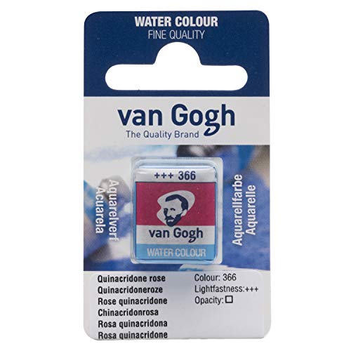 Van Gogh Peinture aquarelle, demi godets, Rose quinacridone... - Loisirs Créatifs Amazon France à 2.00€