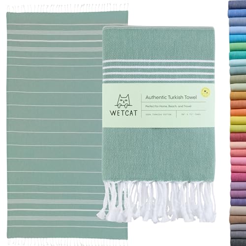 WETCAT Turkish Beach Towel 38x71 100% Cotton Sand Free... - Maison & Cuisine Amazon Royaume-Uni à 15.61€