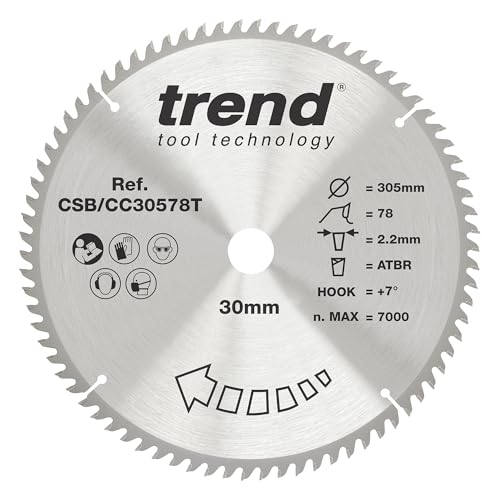 Trend Wood Cordless ATBR Gehrungssägeblatt, 305 mm... - Bricolage & Outils Amazon Allemagne à 41.99€