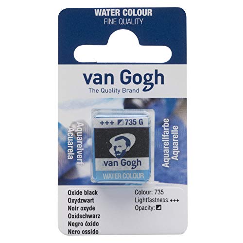 Van Gogh Peinture aquarelle, demi godets, Noir oxyde 735 - Loisirs Créatifs Amazon France à 2.00€