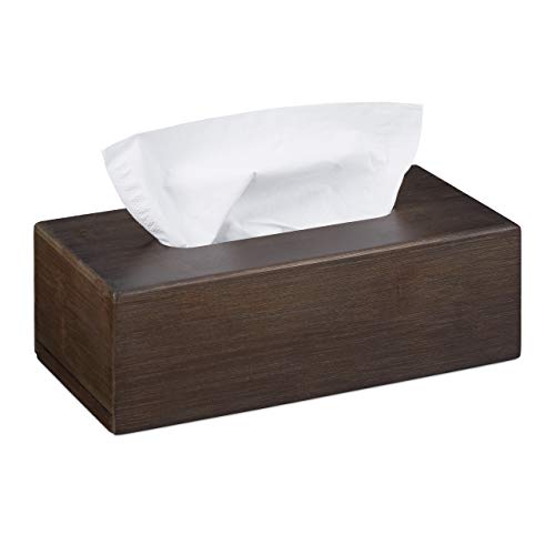 Relaxdays Bamboo Tissue Box, Paper Tissue Box Cover with... - Amazon Royaume-Uni à 21.85€