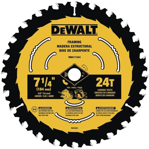 DEWALT DWA171424 Hoja de sierra circular de 24 dientes de... - Bricolage & Outils Amazon Espagne à 30.78€