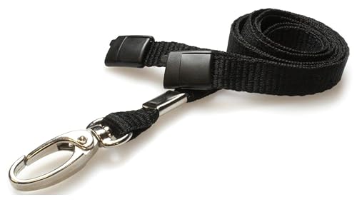 Black Lanyard for Neck to be use with ID Card Holders from... - Fournitures Bureau Amazon Royaume-Uni à 1.65€