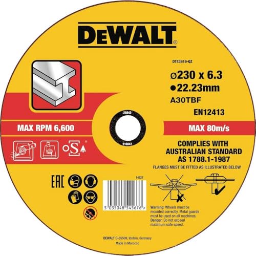 DEWALT Dt43919 Disco Abrasivo A Gomito, 1 Pezzo - Deal du jour à 6.03€