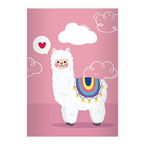 Kartenkaufrausch 1 niedliches Comic Lama DIN A4 Schulheft... - Fournitures Bureau Amazon Allemagne à 2.29€