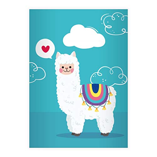 Kartenkaufrausch 1 niedliches Comic Lama DIN A4 Schulheft... - Fournitures Bureau Amazon Allemagne à 2.29€
