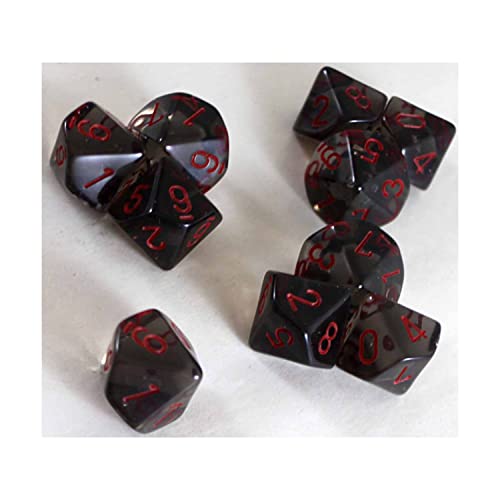Chessex Translucent Polyhedral Ten d10 Set - Smoke/red - Jeux Vidéo & Consoles Amazon Allemagne à 19.46€